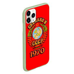 Чехол iPhone 11 Pro матовый Сделано в 1970 СССР, цвет: 3D-салатовый — фото 2