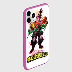 Чехол iPhone 11 Pro матовый Моя геройская академия, цвет: 3D-фиолетовый — фото 2