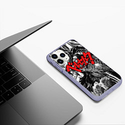 Чехол iPhone 11 Pro матовый Berserk, цвет: 3D-светло-сиреневый — фото 2