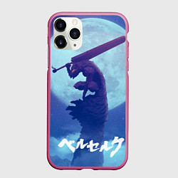 Чехол iPhone 11 Pro матовый Berserk Night, цвет: 3D-малиновый