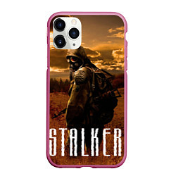 Чехол iPhone 11 Pro матовый STALKER: Radiation, цвет: 3D-малиновый