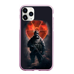 Чехол iPhone 11 Pro матовый STALKER: Red Sun, цвет: 3D-розовый