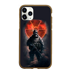 Чехол iPhone 11 Pro матовый STALKER: Red Sun, цвет: 3D-коричневый