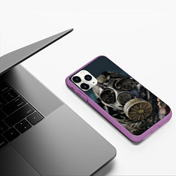 Чехол iPhone 11 Pro матовый STALKER: Mask, цвет: 3D-фиолетовый — фото 2