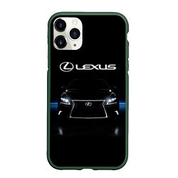 Чехол iPhone 11 Pro матовый Lexus, цвет: 3D-темно-зеленый