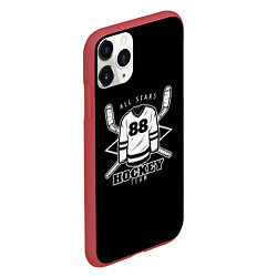 Чехол iPhone 11 Pro матовый Hockey Team, цвет: 3D-красный — фото 2