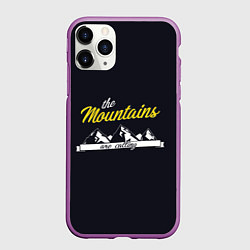 Чехол iPhone 11 Pro матовый Горы зовут, цвет: 3D-фиолетовый