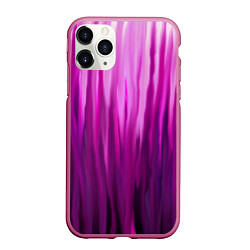 Чехол iPhone 11 Pro матовый Фиолетово-черные краски