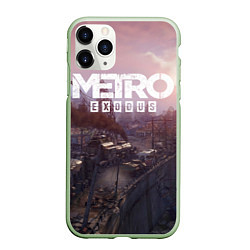 Чехол iPhone 11 Pro матовый Metro Exodus, цвет: 3D-салатовый