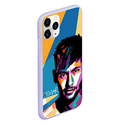 Чехол iPhone 11 Pro матовый Neymar Polygons, цвет: 3D-светло-сиреневый — фото 2