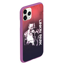 Чехол iPhone 11 Pro матовый Linkin Park Честер, цвет: 3D-фиолетовый — фото 2