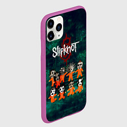Чехол iPhone 11 Pro матовый Группа Slipknot, цвет: 3D-фиолетовый — фото 2