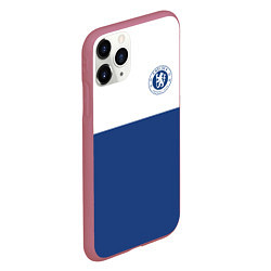 Чехол iPhone 11 Pro матовый Chelsea FC: Light Blue, цвет: 3D-малиновый — фото 2