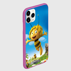 Чехол iPhone 11 Pro матовый Пчелка Майя, цвет: 3D-фиолетовый — фото 2