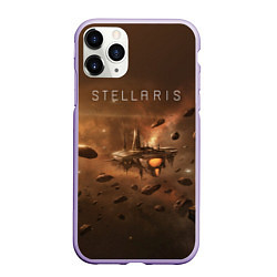 Чехол iPhone 11 Pro матовый Stellaris, цвет: 3D-светло-сиреневый