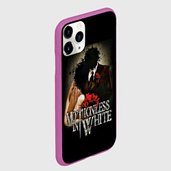 Чехол iPhone 11 Pro матовый Motionless in White: Love, цвет: 3D-фиолетовый — фото 2