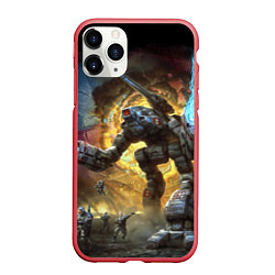 Чехол iPhone 11 Pro матовый BattleTech, цвет: 3D-красный