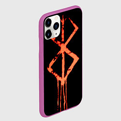 Чехол iPhone 11 Pro матовый Берсерк Клеймо символ, цвет: 3D-фиолетовый — фото 2