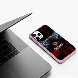 Чехол iPhone 11 Pro матовый Slipknot руки зомби, цвет: 3D-розовый — фото 2