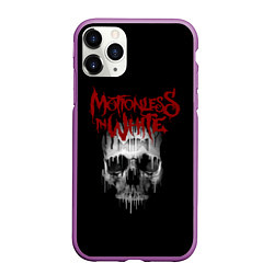 Чехол iPhone 11 Pro матовый MIW Skull, цвет: 3D-фиолетовый