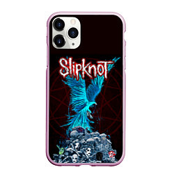 Чехол iPhone 11 Pro матовый Орел группа Slipknot, цвет: 3D-розовый