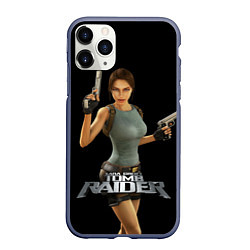 Чехол iPhone 11 Pro матовый TOMB RAIDER, цвет: 3D-серый