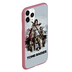 Чехол iPhone 11 Pro матовый TOMB RAIDER, цвет: 3D-малиновый — фото 2