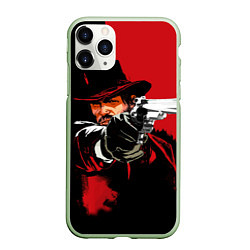 Чехол iPhone 11 Pro матовый Red Dead Redemption, цвет: 3D-салатовый