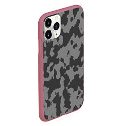 Чехол iPhone 11 Pro матовый Ночной Камуфляж, цвет: 3D-малиновый — фото 2