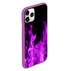 Чехол iPhone 11 Pro матовый Фиолетовый огонь, цвет: 3D-фиолетовый — фото 2