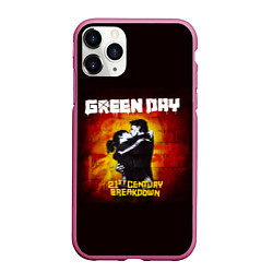 Чехол iPhone 11 Pro матовый Поцелуй Green Day, цвет: 3D-малиновый