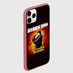 Чехол iPhone 11 Pro матовый Поцелуй Green Day, цвет: 3D-малиновый — фото 2