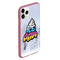 Чехол iPhone 11 Pro матовый Ice Cream, цвет: 3D-малиновый — фото 2