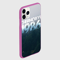 Чехол iPhone 11 Pro матовый Чернобыль 1986, цвет: 3D-фиолетовый — фото 2