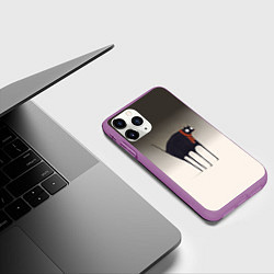 Чехол iPhone 11 Pro матовый Первый снег, цвет: 3D-фиолетовый — фото 2