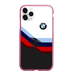 Чехол iPhone 11 Pro матовый BMW M SPORT, цвет: 3D-малиновый