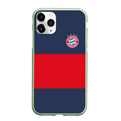 Чехол iPhone 11 Pro матовый Bayern Munchen - Red-Blue FCB 2022 NEW, цвет: 3D-салатовый