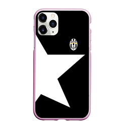 Чехол iPhone 11 Pro матовый FC Juventus: Star, цвет: 3D-розовый