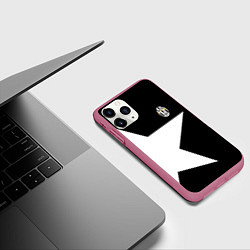 Чехол iPhone 11 Pro матовый FC Juventus: Star, цвет: 3D-малиновый — фото 2