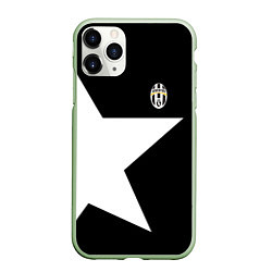 Чехол iPhone 11 Pro матовый FC Juventus: Star, цвет: 3D-салатовый