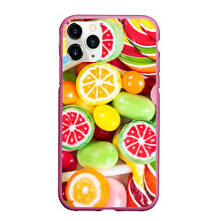 Чехол iPhone 11 Pro матовый Candy Summer, цвет: 3D-малиновый