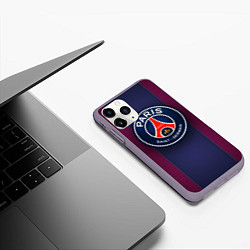 Чехол iPhone 11 Pro матовый Paris Saint-Germain, цвет: 3D-серый — фото 2