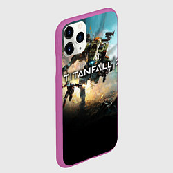 Чехол iPhone 11 Pro матовый Titanfall Battle, цвет: 3D-фиолетовый — фото 2