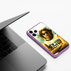 Чехол iPhone 11 Pro матовый John Lennon: New York, цвет: 3D-фиолетовый — фото 2