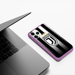 Чехол iPhone 11 Pro матовый Juventus FC: New logo, цвет: 3D-фиолетовый — фото 2