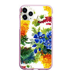 Чехол iPhone 11 Pro матовый Summer, цвет: 3D-розовый