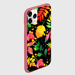 Чехол iPhone 11 Pro матовый Осень, цвет: 3D-малиновый — фото 2