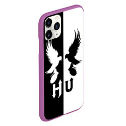 Чехол iPhone 11 Pro матовый HU: Black & White, цвет: 3D-фиолетовый — фото 2