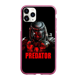 Чехол iPhone 11 Pro матовый Iron Predator, цвет: 3D-малиновый