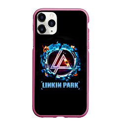 Чехол iPhone 11 Pro матовый Linkin Park: Engine, цвет: 3D-малиновый